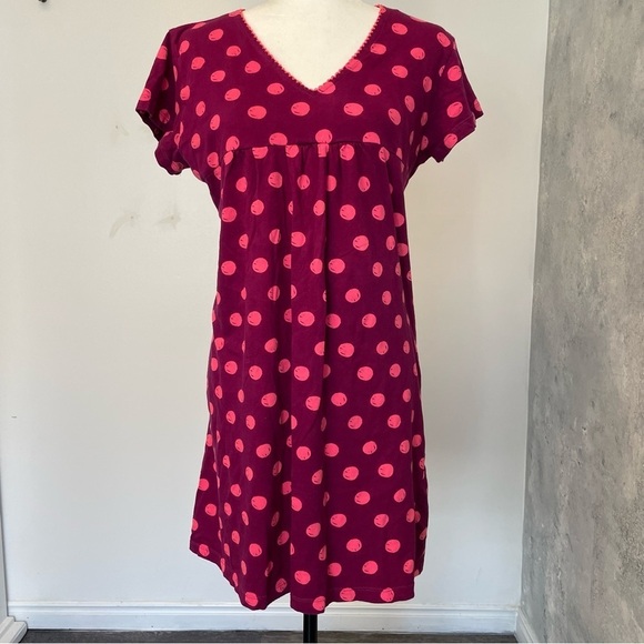 LIZ & Co Two Tone Pink Polka Dot Dress - Picture 9 of 10